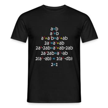 a = b formule d'équation mathématique mathématique algèbre - T-shirt homme - noir - Devant - AI Model Male 178 light (178cm)