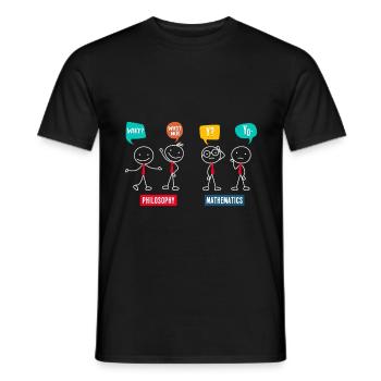 Philosophy vs. Mathematics Mathe Mathematik Lehrer - Männer T-Shirt - Schwarz - Vorne - AI Model Male 178 light (178cm)