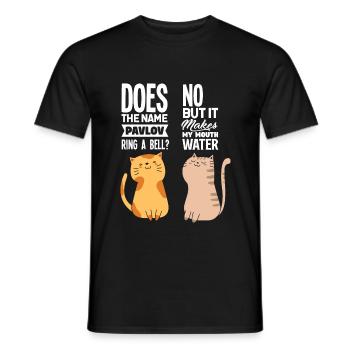 Pavlov's Katze - Psychologie Psychologe Therapeut - Männer T-Shirt - Schwarz - Vorne - AI Model Male 178 light (178cm)