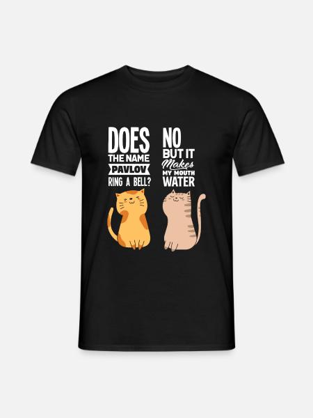 Le chat de Pavlov - psychologue psychologue thérapeute - T-shirt homme - noir