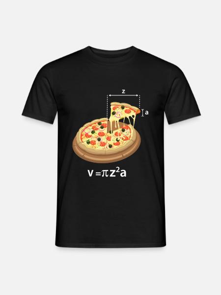 Pi Day Pizza Meme Math Math Teacher Geek - Men's T-Shirt - black