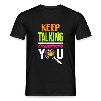 Diagnosing You - Psychologie Psychologe Therapeut - Männer T-Shirt - Schwarz - Vorne - AI Model Male 178 light (178cm)