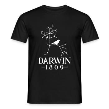 Darwin Evolution Biology Biochemistry Microbiology - Men's T-Shirt - black - Front - AI Model Male 178 light (178cm)
