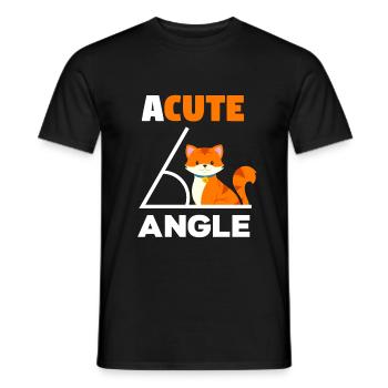 Süßer Winkel Katze Mathe Mathematik Mathelehrer - Männer T-Shirt - Schwarz - Vorne - AI Model Male 178 light (178cm)