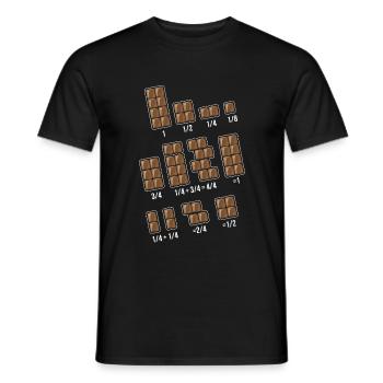 Schokoladen Bruchrechnung Mathe Mathematik - Männer T-Shirt - Schwarz - Vorne - AI Model Male 178 light (178cm)