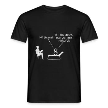 Huit 8 maths maths maths thérapeute - T-shirt homme - noir - Devant - AI Model Male 178 light (178cm)