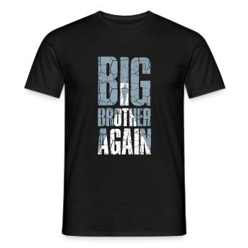 T-shirt Big Brother Again pour garçon - T-shirt homme - noir - Devant - AI Model Male 178 light (178cm)