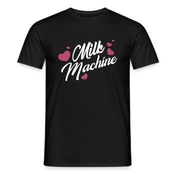 Milchmaschine Witzig Mama Stillen - Männer T-Shirt - Schwarz - Vorne - AI Model Male 178 light (178cm)