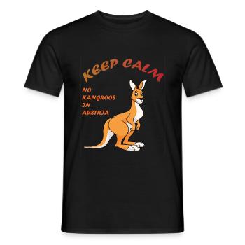No kangaroos in Austria. Funny - Men's T-Shirt - black - Front - AI Model Male 178 light (178cm)