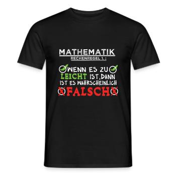 Mathematik Rechnen Aufgaben lustiger Mathe Spruch - Männer T-Shirt - Schwarz - Vorne - AI Model Male 178 light (178cm)