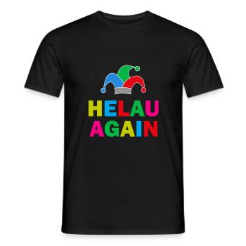Helau Again Karneval Fasching - Männer T-Shirt - Schwarz - Vorne - AI Model Male 178 light (178cm)