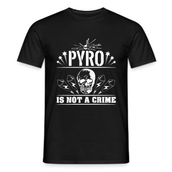 Pyro is not a Crime Fireworks New Years Eve - Men's T-Shirt - black - Front - AI Model Male 178 light (178cm)
