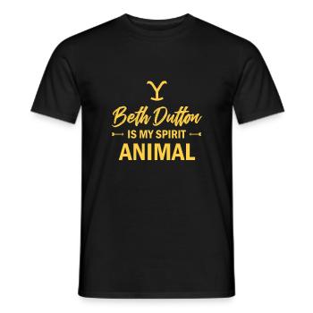 Yellowstone Beth Dutton is my spirit animal - Men's T-Shirt - black - Front - AI Model Male 178 light (178cm)
