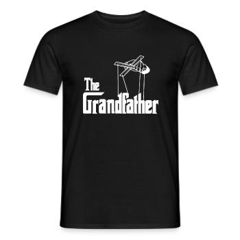 The Grandfather the Godfather Grandpa Grandfather Lustig - Men's T-Shirt - black - Front - AI Model Male 178 light (178cm)