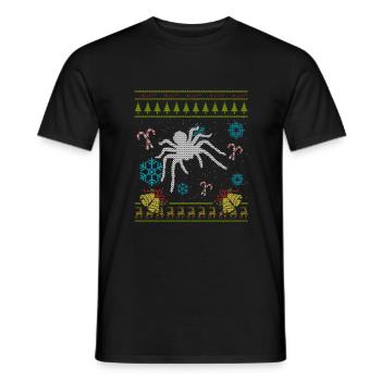 Tarentule Noël - T-shirt homme - noir - Devant - AI Model Male 178 light (178cm)