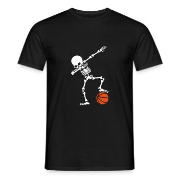 Dab Dabbing Skelett Fußball Basketball - Männer T-Shirt - Schwarz - Vorne - AI Model Male 178 light (178cm)