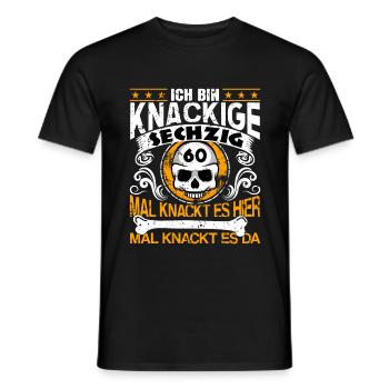 60. Geburtstag lustiger Spruch knackig - Männer T-Shirt - Schwarz - Vorne - AI Model Male 178 light (178cm)