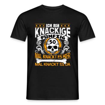50. Geburtstag lustiger Spruch knackig - Männer T-Shirt - Schwarz - Vorne - AI Model Male 178 light (178cm)