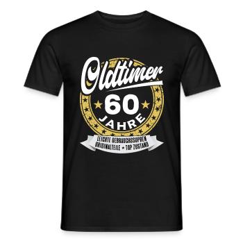 60e anniversaire oldtimer 60 ans - T-shirt homme - noir - Devant - AI Model Male 178 light (178cm)