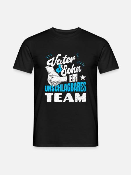 Vater Sohn Papa Geschenk Vatertag - Mænd T-shirt - sort