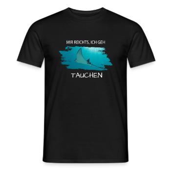 Tauchen Rochen Mir reichts ich geh tauchen - Männer T-Shirt - Schwarz - Vorne - AI Model Male 178 light (178cm)