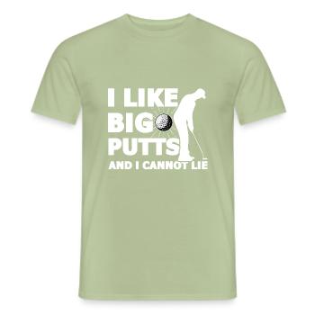Golf Golfer Putten Green Big Putts Putter - Men's T-Shirt - sage - Front - AI Model Male 178 light (178cm)