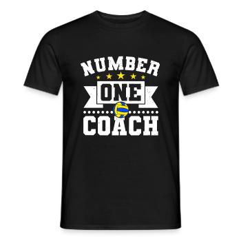 Entraîneur numéro un de volleyball - T-shirt homme - noir - Devant - AI Model Male 178 light (178cm)
