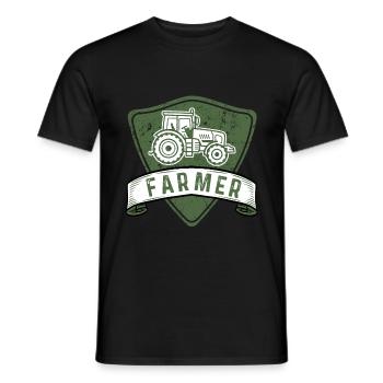 Farmer Bauer Landwirt Traktor Trekker Geschenk - Männer T-Shirt - Schwarz - Vorne - AI Model Male 178 light (178cm)