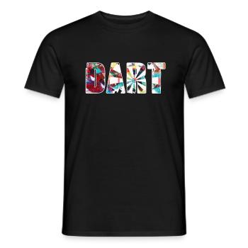 Dart,Graffiti,Painting,Dartboard,Darts - Men's T-Shirt - black - Front - AI Model Male 178 light (178cm)