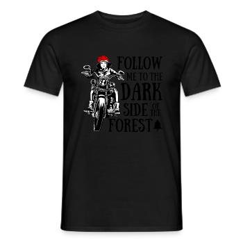 Black Forest biker - Men's T-Shirt - black - Front - AI Model Male 178 light (178cm)
