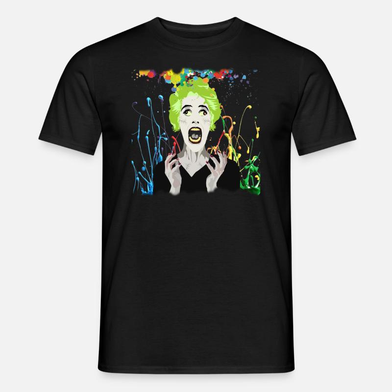Crazy Lady - Männer T-Shirt - Schwarz