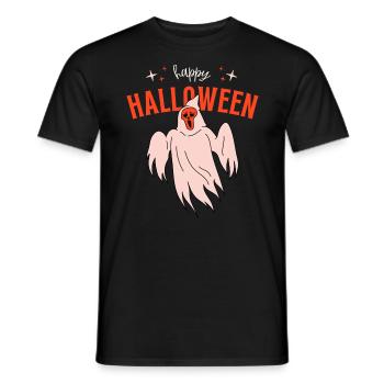 happy halloween - Männer T-Shirt - Schwarz - Vorne - AI Model Male 178 light (178cm)
