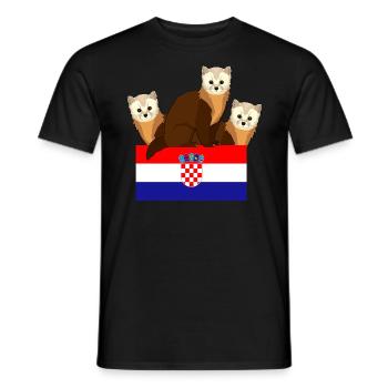 Marten Animal Lovers Croatia Holidays - Men's T-Shirt - black - Front - AI Model Male 178 light (178cm)