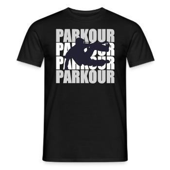 Le parkour - T-shirt homme - noir - Devant - AI Model Male 178 light (178cm)