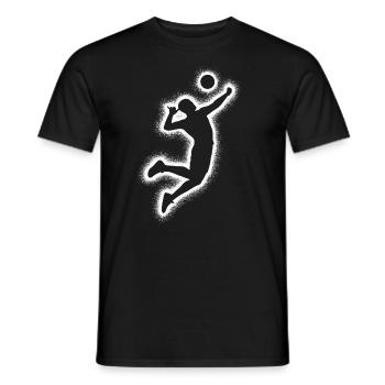 Joueurs de volley-ball Garçons Joueurs de volley-ball Hommes - T-shirt homme - noir - Devant - AI Model Male 178 light (178cm)