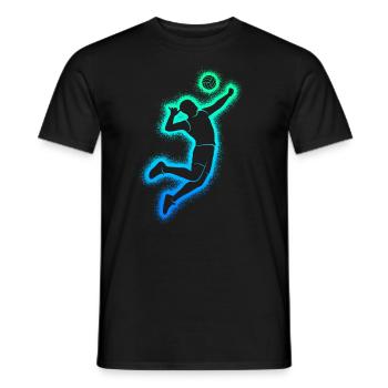 Joueurs de volley-ball Hommes Garçons Joueurs de volley-ball - T-shirt homme - noir - Devant - AI Model Male 178 light (178cm)