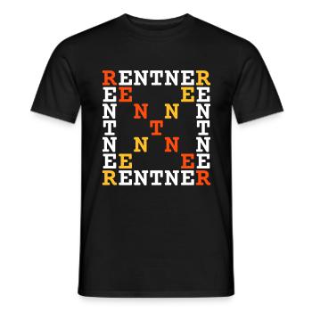 Rentner (waagerecht, senkrecht u. diagonal lesbar) - Männer T-Shirt - Schwarz - Vorne - AI Model Male 178 light (178cm)