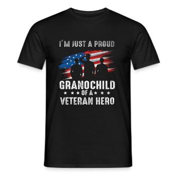 Amerika Enkelkind Witzige Zitat amerikanische Flag - Männer T-Shirt - Schwarz - Vorne - AI Model Male 178 light (178cm)