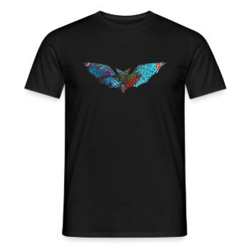 Bat,Graffiti,Painting,Colorful - Men's T-Shirt - black - Front - AI Model Male 178 light (178cm)
