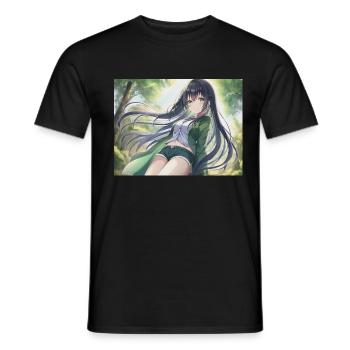 cute girl - Männer T-Shirt - Schwarz - Vorne - AI Model Male 178 light (178cm)