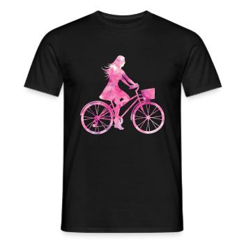 cyclist - Men's T-Shirt - black - Front - AI Model Male 178 light (178cm)