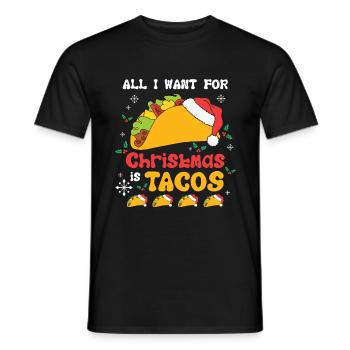 All I Want For Christmas Is Tacos - Men's T-Shirt - black - Front - AI Model Male 178 light (178cm)