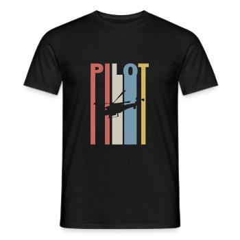 Helikopter T-Shirt Geschenk Hubschrauber - Männer T-Shirt - Schwarz - Vorne - AI Model Male 178 light (178cm)