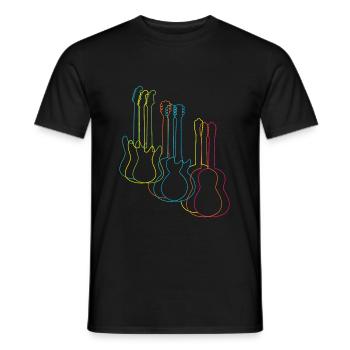 Guitares électriques joueur T-shirt cadeau guitare - T-shirt homme - noir - Devant - AI Model Male 178 light (178cm)