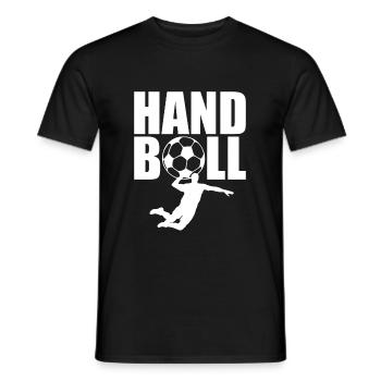 Cadeau de chemise de handball Handballer Handballerin - T-shirt homme - noir - Devant - AI Model Male 178 light (178cm)