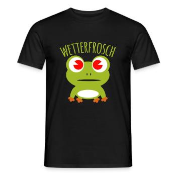 Wetterfrosch Wettermann Meteorologe T-Shirt - Männer T-Shirt - Schwarz - Vorne - AI Model Male 178 light (178cm)