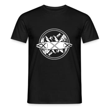 Canoë pilote T-shirt cadeau kajak Canoe - T-shirt homme - noir - Devant - AI Model Male 178 light (178cm)
