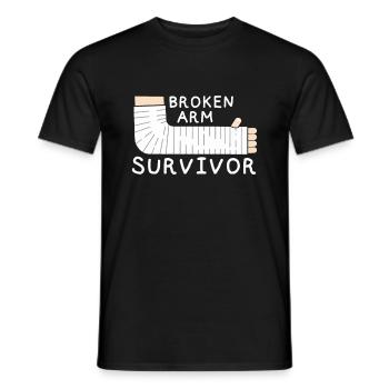 Broken Arm Survivor Arm Bruch Knochenbruch - Männer T-Shirt - Schwarz - Vorne - AI Model Male 178 light (178cm)