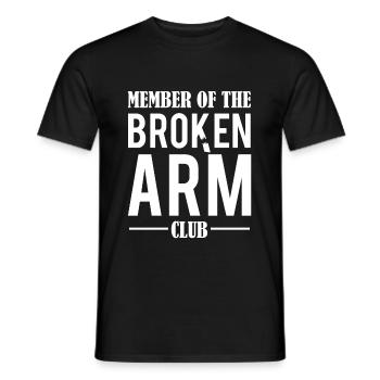 Membre du club du bras cassé os cassé - T-shirt homme - noir - Devant - AI Model Male 178 light (178cm)