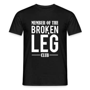 Member Of The Broken Leg Club Broken Bone - Men's T-Shirt - black - Front - AI Model Male 178 light (178cm)